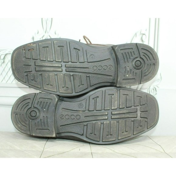 Ecco Brown Leather Lace Up Slip On Oxford Dress Shoes Size 42 US 9 - Picture 9 of 9